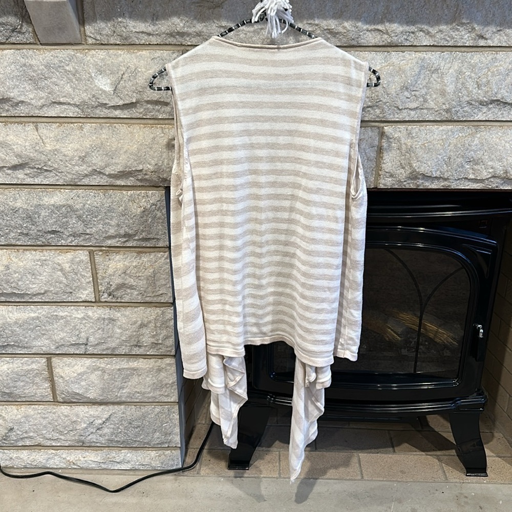 Coldwater Creek sweater vest neutral high low size large - Picture 5 of 5